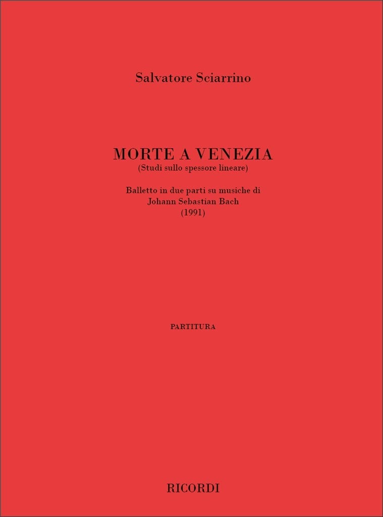 Morte A Venezia (Studi Sullo Spessore Lineare)